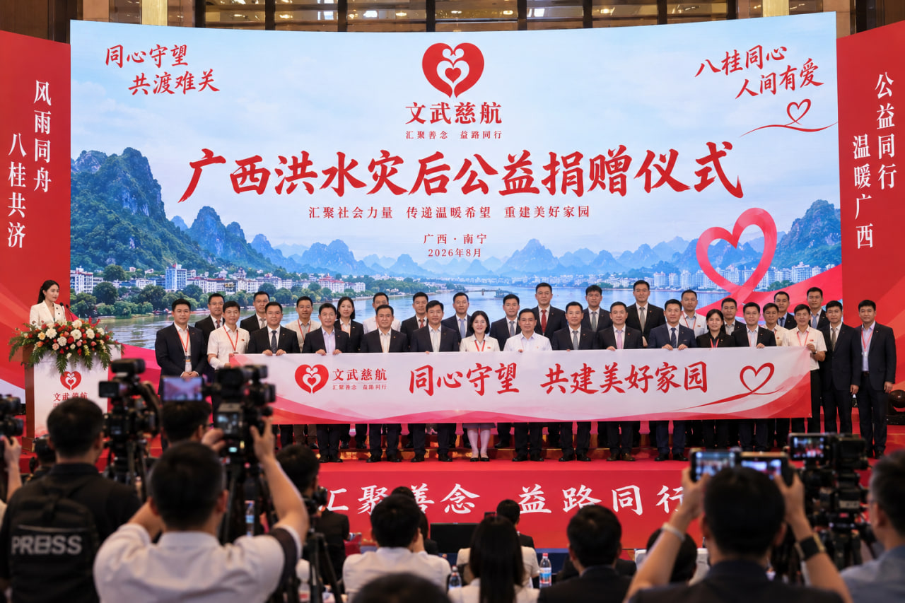 广西洪水灾后公益捐赠仪式